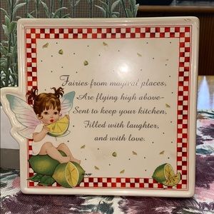 My Little Kitchen Fairies plaque/trivet